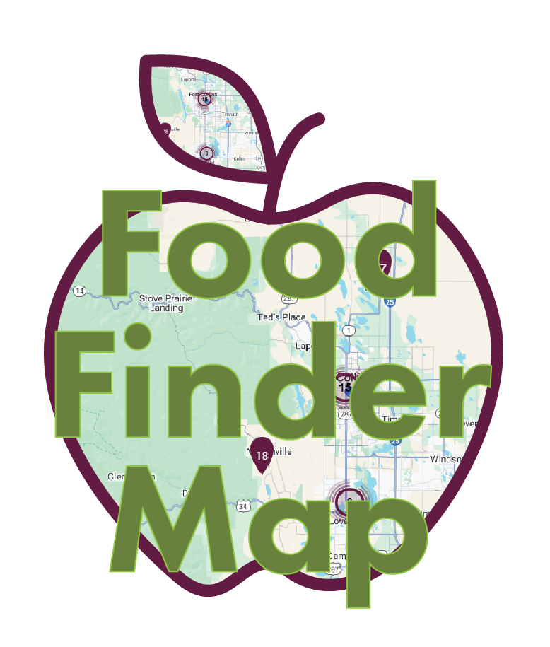 Food Finder Map, find food larimer county, vivery